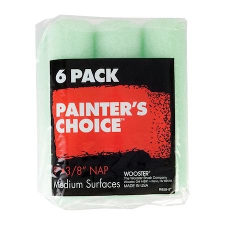 Wooster Wooster Painter's Choice Fabric 9 in. W X 3/8 in. Paint Roller Cover 6 pk R959-9